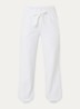 High waist tapered fit joggingbroek met steekzakken - Wit