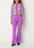 Lunge high waist flared fit legging - Paars