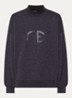 Sizzle sweater met logo en strass - Antraciet