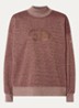 Sizzle sweater met logo en strass - Bordeauxrood