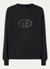 Tova sweater met logoborduring - Zwart