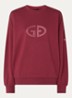 Tova sweater met logoborduring - Bordeauxrood