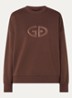 Tova sweater met logoborduring - Bruin
