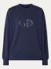 Tova sweater met logoborduring - Blauw