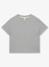 Oversized T-shirt met ronde hals - Grijsmele