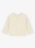 Raglan fijngebreid vest - Gebroken wit
