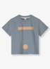 T-shirt met print - Staalblauw