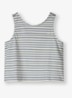 Tanktop met streepprint - Staalblauw
