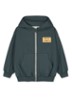 Vest met capuchon en logo - Blauwgrijs