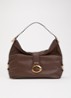 Camden Large schoudertas van imitatieleer - Chocoladebruin
