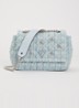 Everlee schoudertas met tweed-look - Blauw