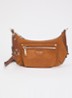 Marsha Mini crossbodytas van suède met leren details - Cognac