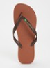 Brasil slipper met logo - Roestbruin