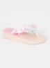 Fluffy slippers van fluweel met print - Roze
