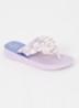 Fluffy slippers van fluweel met print - Lila