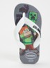 Minecraft slipper met logo - Grijs