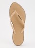 Slim Point Glitter slipper met glitter en logo - Camel