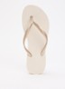 Slim slipper met logo - Beige