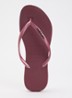Slim slipper met logo - Donkerroze