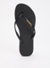 Slim slipper met logo - Zwart