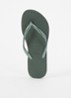 Slim slipper met logo - Olijfgroen
