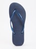 Slim slipper met logo - Donkerblauw