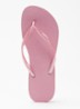 Slim slipper met logo - Beige