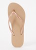 Slim slipper met logo - Roségoud