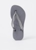 Slim slipper met logo - Grijs