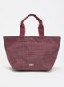 Grid Everyday Mini shopper met ruitdessin - Donkerrood