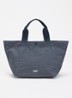 Grid Everyday Mini shopper met ruitdessin - Donkerblauw