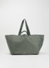 Grid L shopper met ruitdessin en water afstotende coating - Groen