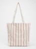 Outdoor Market shopper met streepprint - Beige
