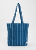 Outdoor Market shopper met streepprint - Blauw