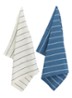 Outdoor Market theedoek in linnenblend set van 2 - Blauw