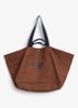 Shopper met logo - Bruin