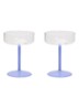 Tint Coupe champagne glas 20 cl set van 2 - Donkerblauw