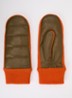 Jeanne wanten met lamsleren details - Orange