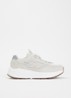 HTS Kids Shadow Lace sneaker van suède met mesh details - Zilver