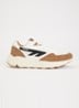 HTS shadow RGS sneaker met suède details - Lichtbruin