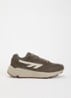 HTS shadow RGS sneaker met suède details - Bronsgroen