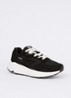 Shadow sneaker met suède details - Zwart