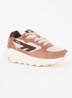 Shadow sneaker met suède details - Roodbruin