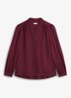 Gwen blouse van satijn met opstaande kraag - Paars
