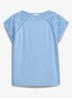 Ivana T-shirt met broderie - Lichtblauw