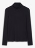 Kiera longsleeve met col - Donkerblauw
