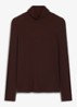 Kiera longsleeve met col - Bruin