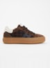 H705 sneaker van suède met plateauzool - Beige