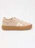 H705 sneaker van suède met plateauzool - Lichtroze