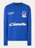 Ghandi longsleeve met front- en backprint - Kobaltblauw